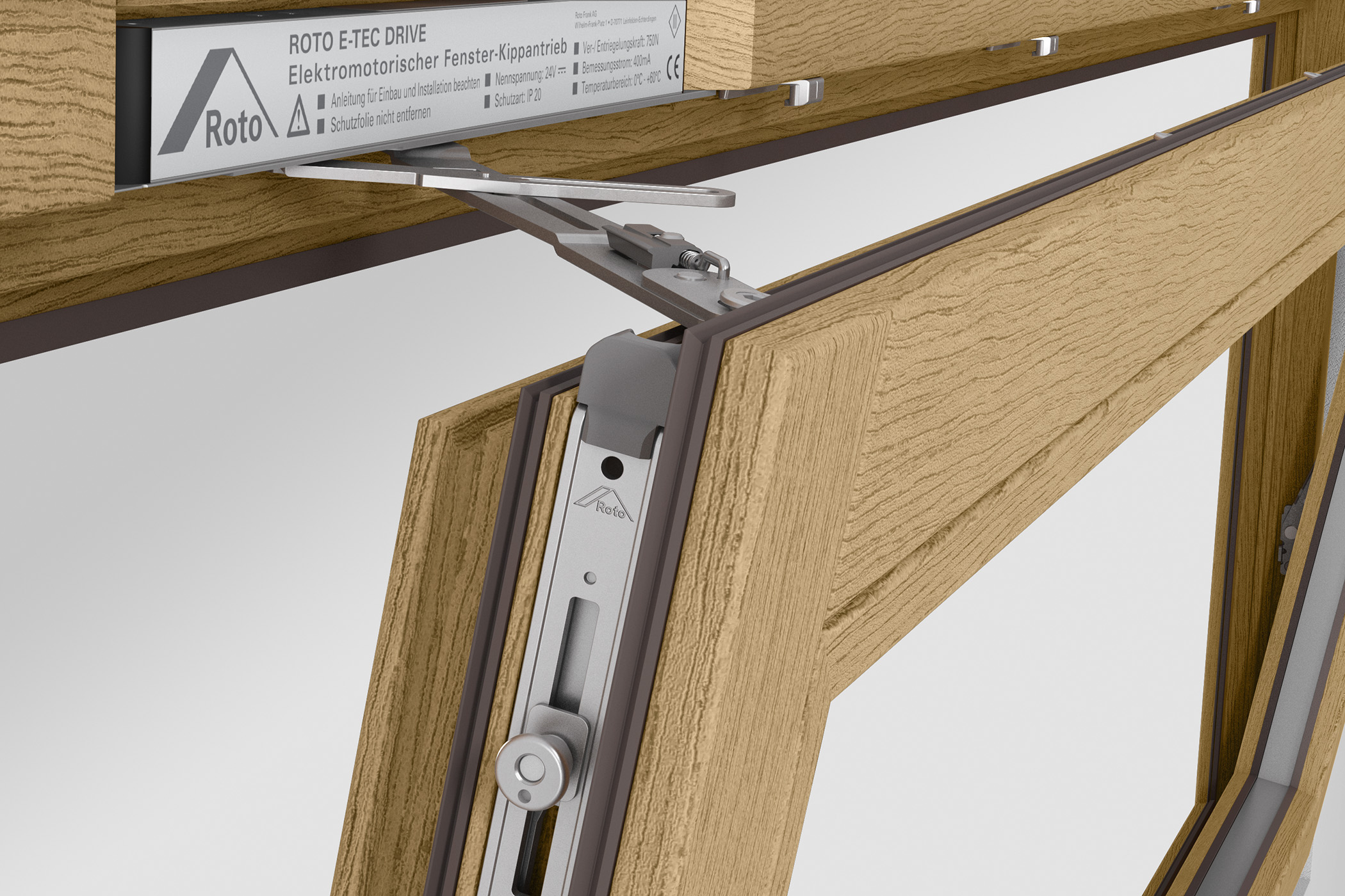 Roto E-Tec Drive - Ventana de madera con Roto E-Tec Drive